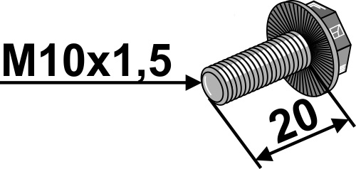 Bolt M10x1,5x20