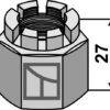 Kronmøtrik M24x2