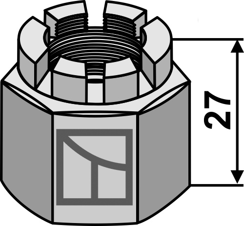 Kronmøtrik M24x2