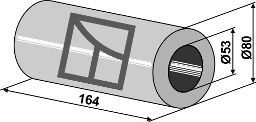 Afstands bøsning -164mm