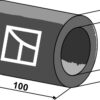 Afstands bøsning - 100mm