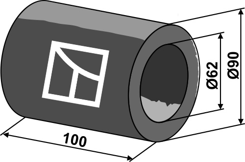 Afstands bøsning - 100mm