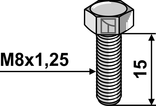 Bolt M8x1,25x15