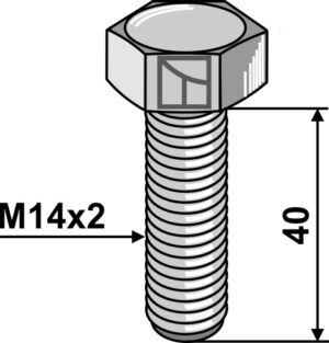 312-100308016 Bolt M14x2x40