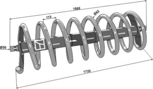 312-250-42r Spiralpakkervalse 2500mm - højre