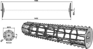 312-270-1452 Jordpakkervalse (takket) - 1490mm
