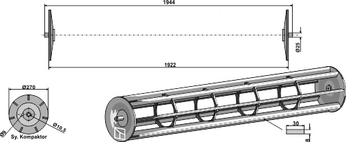 Jordpakkervalse - 1944mm