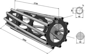 312-270-480 Rørpakkervalse Ø480 - 2700