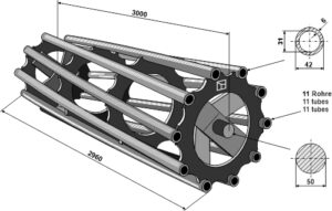 Rørpakkervalse Ø595 - 3000