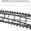 Jordpakkervalse (takket) med Ø35 aksel - 1350mm
