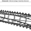 Jordpakkervalse (takket) med Ø35 aksel - 1900mm