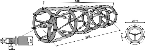 Jordpakkervalse - 560mm