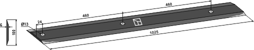 Kniv for knivrotor 1025