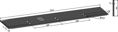 Skæreskinne 1970x8mm