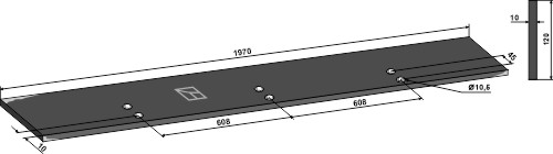 Skæreskinne 1970x10mm
