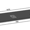 Skæreskinne 1470x8mm