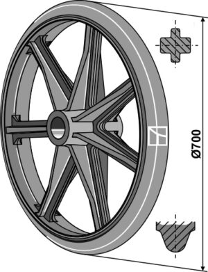 313-711 Pakker ring - Ø700mm