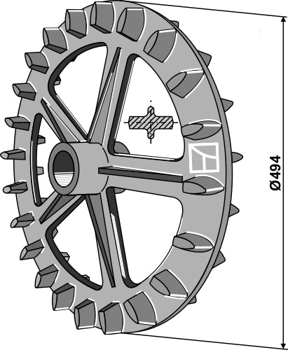 Crosskill-hjul - Ø494mm
