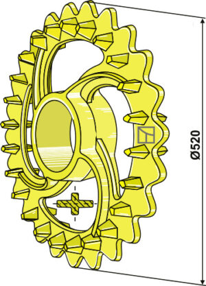 316-505 Crosskill-hjul - Ø520mm