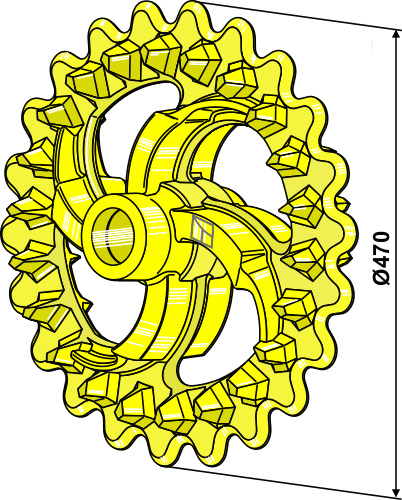 Crosskill ring Ø470mm