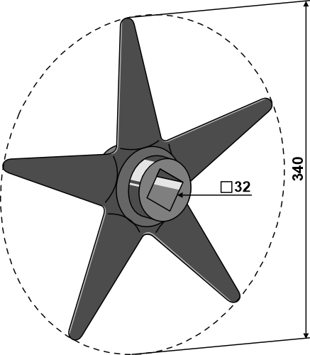 Smuldre stjernehjul Ø34mm