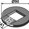 Justeringsskive Ø90x6x41