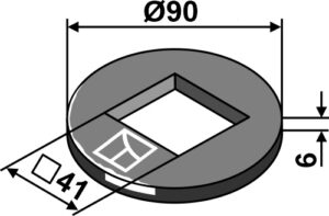 Justeringsskive Ø90x6x41