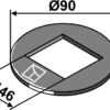 Justeringsskive Ø90x3x46