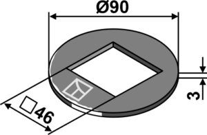 Justeringsskive Ø90x3x46
