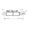 Topstang (hydraulisk) (Kat.-/3 (Ø-/32mm)) og Krog, Cylinderdiameter: 80mm, Min. længde : 550mm.