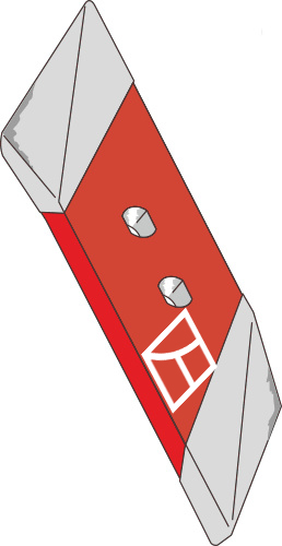 Vendbar spids DURAFACE 70x15 - venstre