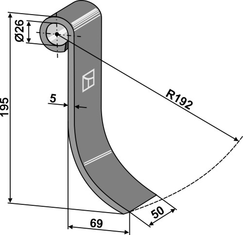 Slagle 195x50mm
