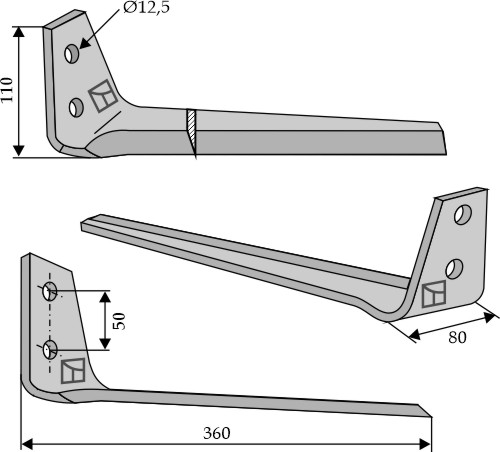 Kniv for roeoptager