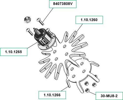 Komplet nav til Fingerstjernehjul Ø250/Ø310mm