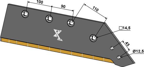 35.0096-ext Plovskær - 14'' - højre (hårdmetal belagt)
