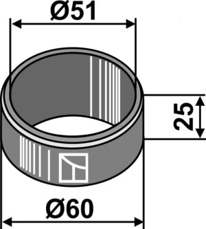 350-006 Plastik bøsning - 25