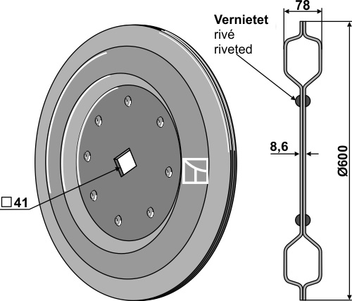 Pakker ring Ø600 - glat