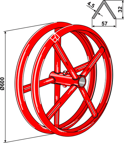 Pakker ring Ø600 - 2 stk.