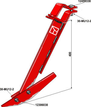 350-012 Komplet arm m. afskraber for Pakker ring