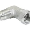 Hydraulikadapter 9/16'' JIC Han x 9/16'' JIC Drejelig hun 90° Kompakt udstødningsbøjning