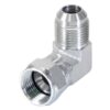 Hydraulikadapter 7/8'' JIC Han x 7/8'' JIC Drejelig hun 90° Kompakt udstødningsbøjning