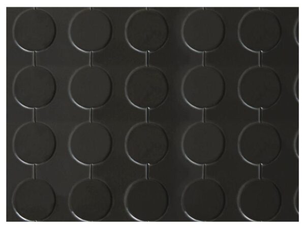 Gummi måtte med knopper (Sort) 1200 x 1000 x 4mm