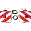 Reflektorpanelsæt 423 x 423 x 0.8mm (m/kabel) (for+bag)