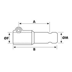 PTO Adapter - Spliner indv 1 3/8'' - 6 x Spliner udv 1 3/8'' - 6 med Bolt.