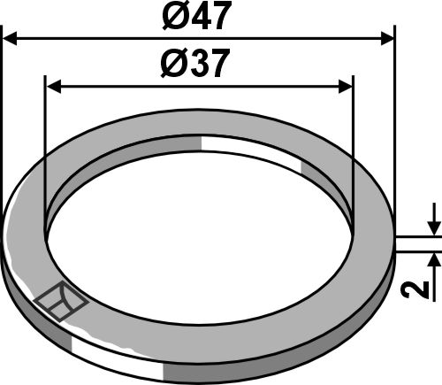 Shim Ø47x2xØ37