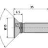 Plovbolt 3/8''UNFx35 - 8.8