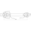 Weasler PTO Aksel (EUCV), (Lz) Længde: 860mm, 1 3/8'' x 6 Spline 80° W.A. Slide Lock til 1 3/8'' x 6 Spline Slide Lock
