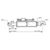 Topstang (hydraulisk) (Kat.3/3 (Ø32/32mm)) Led og Krog, Cylinderdiameter: 90mm, Min. længde : 690mm.