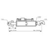 Topstang (hydraulisk) (Kat.3/3 (Ø32/32mm)) Led og Krog, Cylinderdiameter: 90mm, Min. længde : 690mm.