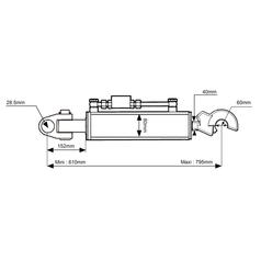 399813_pic11 Topstang (hydraulisk) (Kat.28mm/3 (Ø28/32mm)) Led og Krog, Cylinderdiameter: 80mm, Min. længde : 610mm.